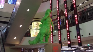 Dino in shopping mall
